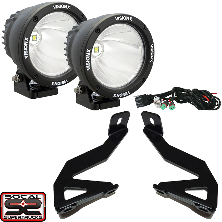Ford F150 / Raptor Hood Cowl Light mount and 4.5 Light Cannon Kit